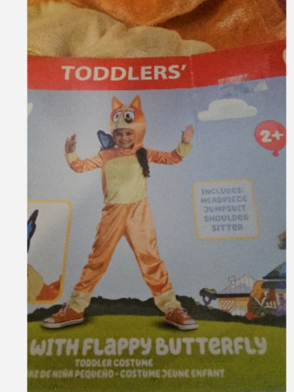 Bluey – Bingo Toddler Costume with Butterfly (2T)